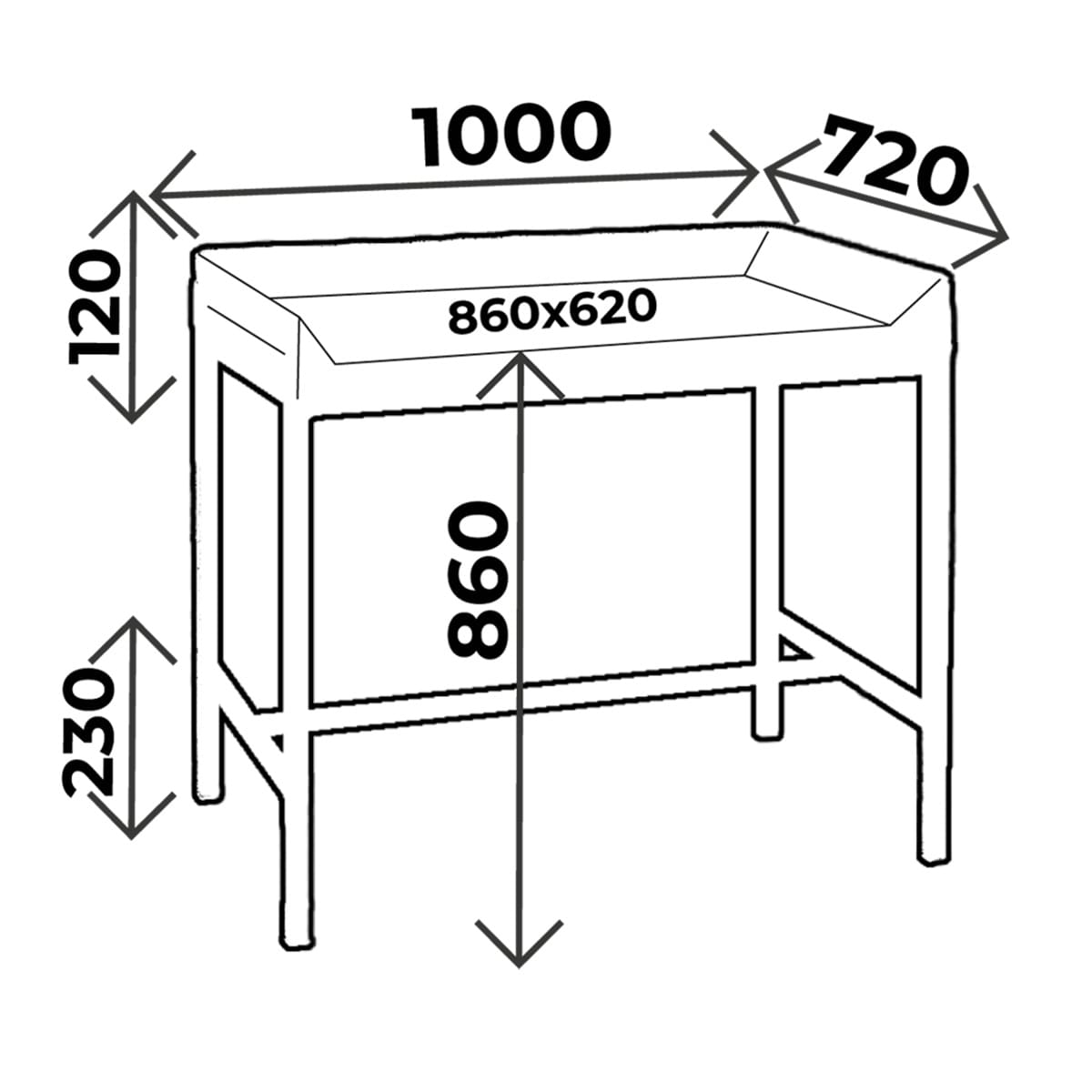 Kitchen on sale table height